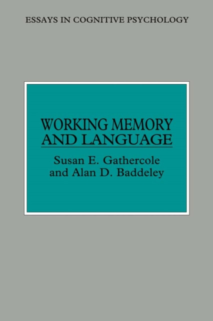 E-book Working Memory and Language Susan E. Gathercole