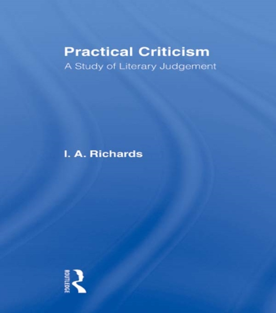 E-knjiga Practical Criticism        V 4 I. A Richards