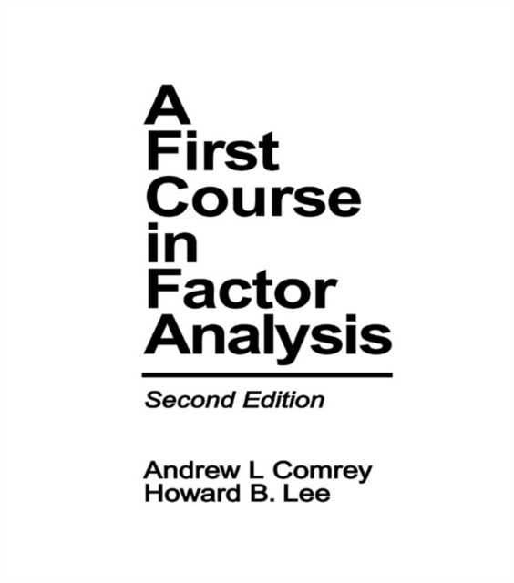 E-book First Course in Factor Analysis Andrew L. Comrey