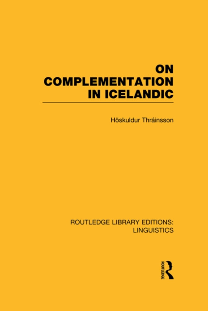 E-book On Complementation in Icelandic Hoskuldur Thrainsson