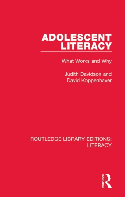 E-book Adolescent Literacy Judith Davidson