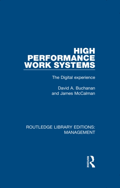 E-book High Performance Work Systems David A. Buchanan