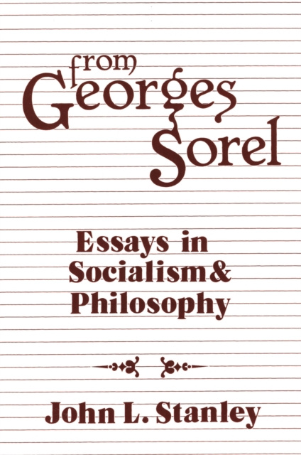 E-book From Georges Sorel Georges Sorel