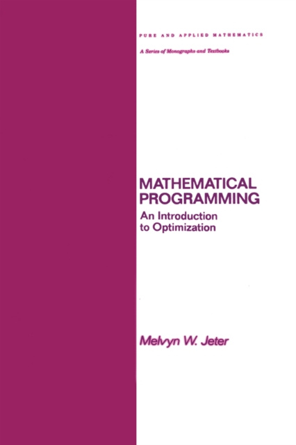 E-knjiga Mathematical Programming Melvyn Jeter