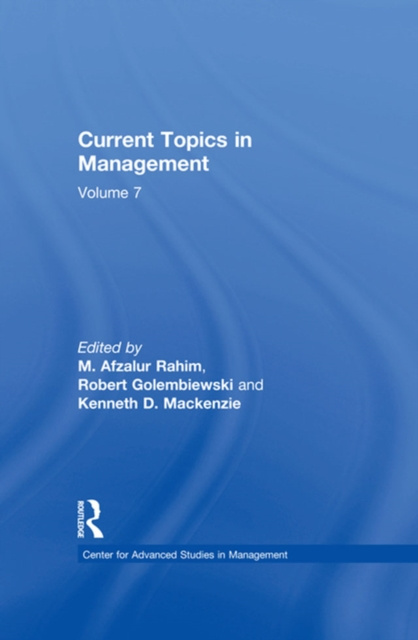 E-kniha Current Topics in Management Robert Golembiewski