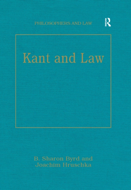 E-book Kant and Law B.Sharon Byrd