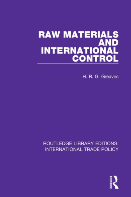 E-kniha Raw Materials and International Control H.R.G. Greaves