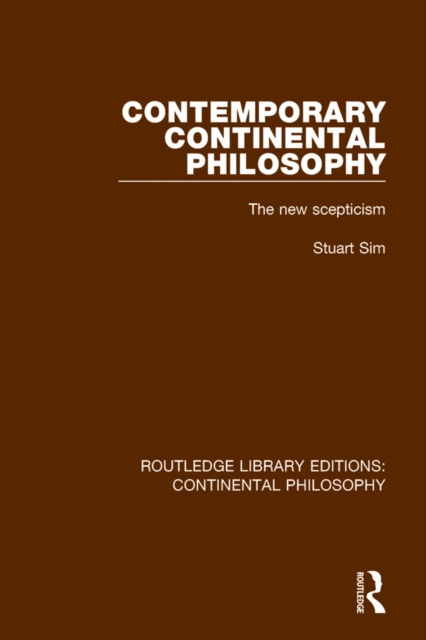 E-knjiga Contemporary Continental Philosophy Stuart Sim