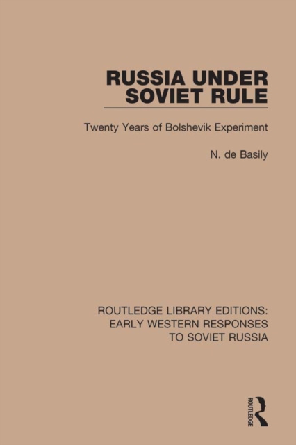 E-knjiga Russia Under Soviet Role N. de Basily