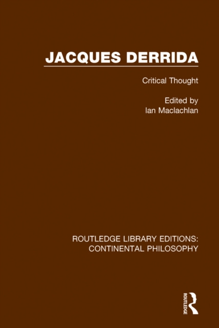 E-book Jacques Derrida Ian Maclachlan
