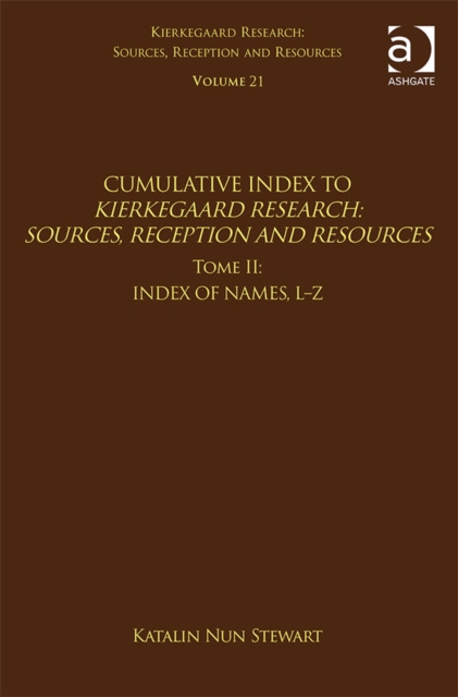E-book Volume 21, Tome II: Cumulative Index Katalin Nun Stewart