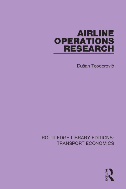 E-kniha Airline Operations Research Dusan Teodorovic