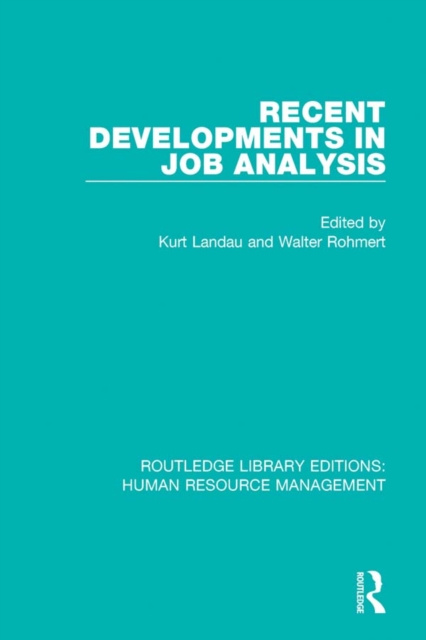 E-Book Recent Developments in Job Analysis Kurt Landau