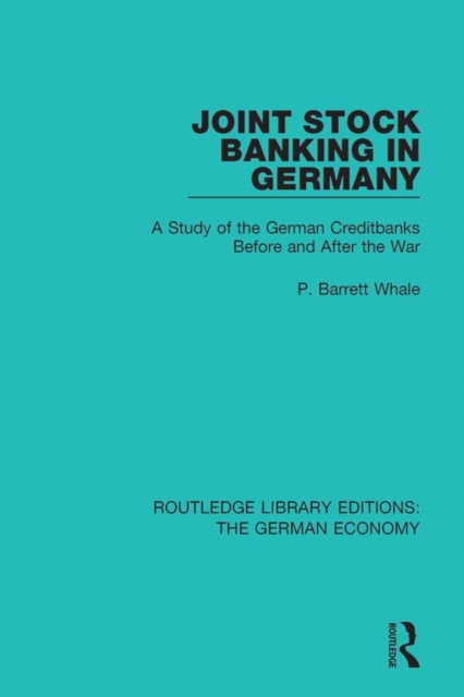 E-knjiga Joint Stock Banking in Germany P Barrett Whale