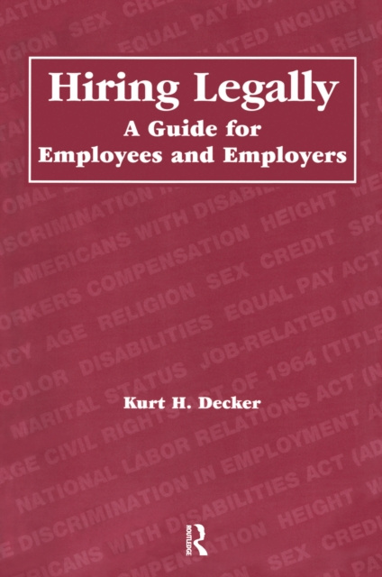 E-book Hiring Legally Kurt H. Decker