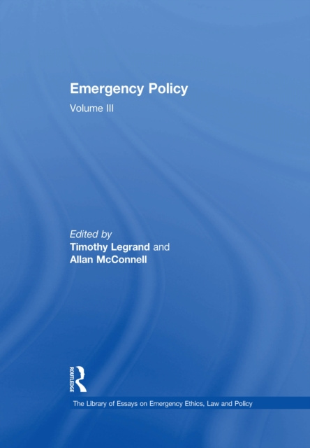E-Book Emergency Policy Allan McConnell