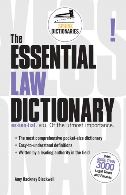 E-kniha Essential Law Dictionary Amy Hackney Blackwell