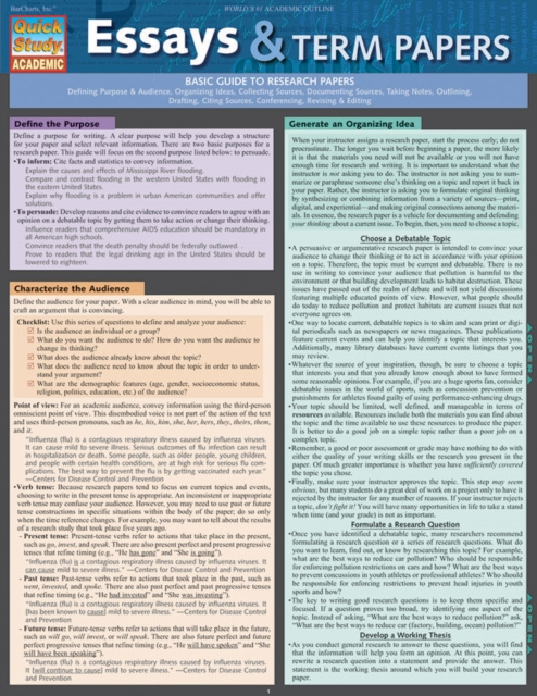 E-knjiga Essays & Term Papers Inc. BarCharts