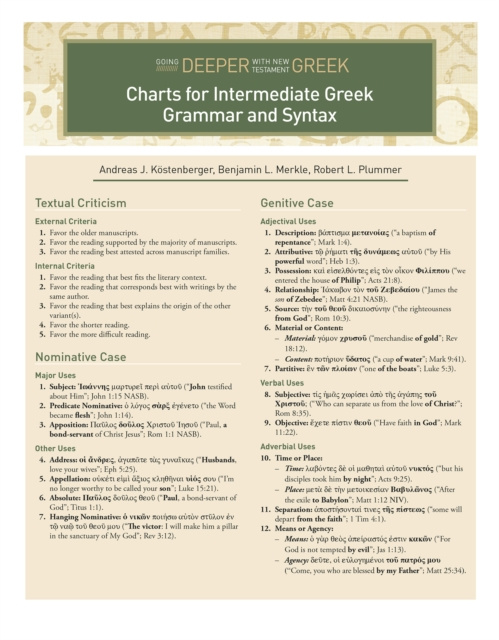 E-kniha Charts for Intermediate Greek Grammar and Syntax Andreas J. Kostenberger
