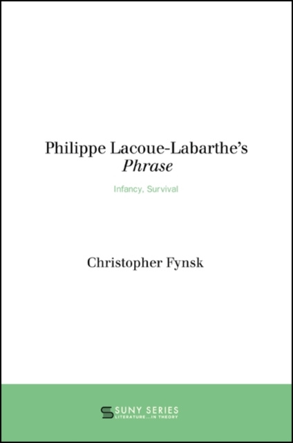 E-book Philippe Lacoue-Labarthe's Phrase Christopher Fynsk
