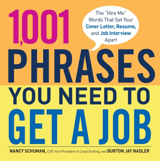 E-book 1,001 Phrases You Need to Get a Job Nancy Schuman