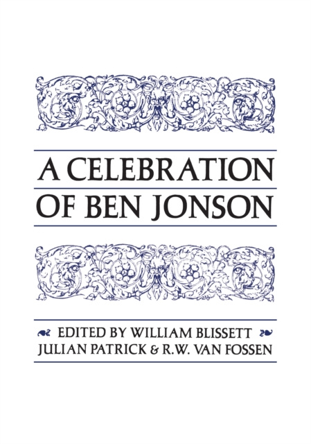 E-book Celebration of Ben Jonson William F. Blissett