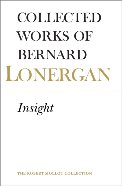 E-book Insight, Volume 3 Bernard Lonergan