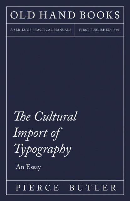 E-knjiga Cultural Import of Typography Pierce Butler