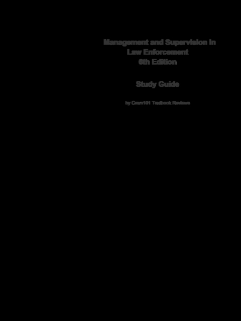 E-knjiga Management and Supervision in Law Enforcement CTI Reviews