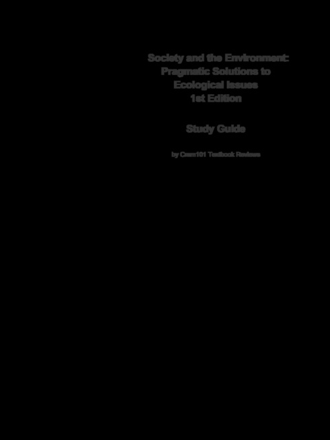 E-knjiga Society and the Environment, Pragmatic Solutions to Ecological Issues CTI Reviews
