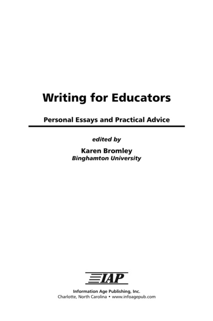 E-book Writing for Educators Karen Bromley