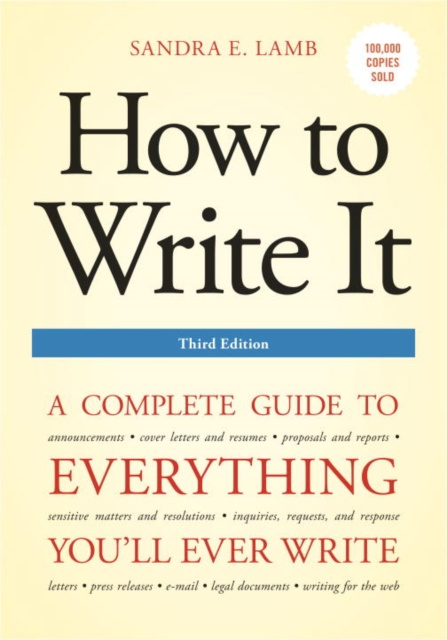 E-knjiga How to Write It, Third Edition Sandra E. Lamb