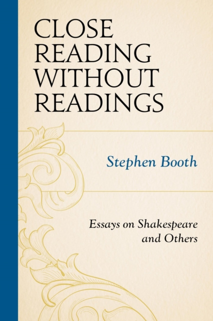 E-knjiga Close Reading without Readings Stephen Booth