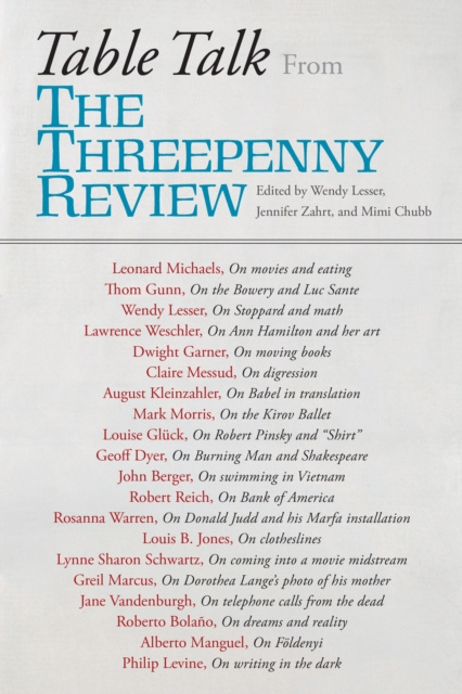 E-book Table Talk Wendy Lesser