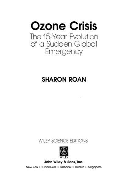 E-knjiga Ozone Crisis Sharon Roan