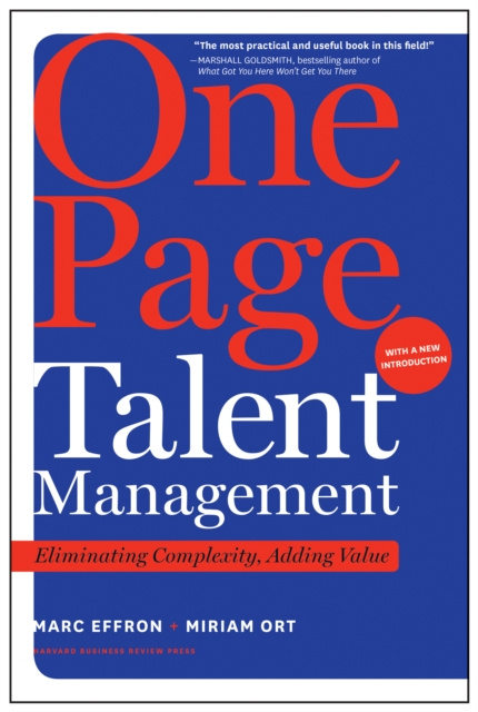 E-kniha One Page Talent Management, with a New Introduction Marc Effron