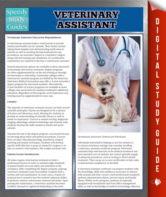 E-book Veterinary Assistant Speedy Study Guides Speedy Publishing