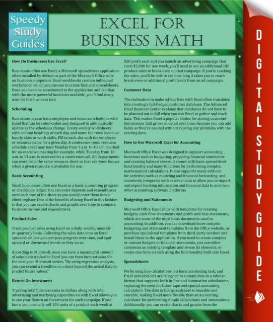 E-book Excel For Business Math Speedy Publishing