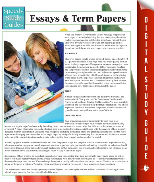 E-knjiga Essays & Term Papers Speedy Publishing