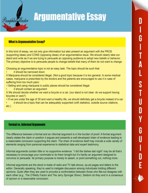 E-knjiga Argumentative Essay Pamphlet Master