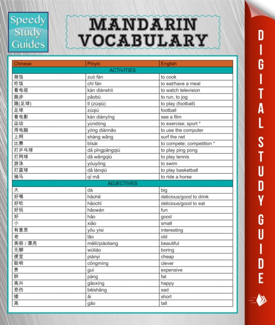 E-book Mandarin Vocabulary (Speedy Language Study Guide) Speedy Publishing
