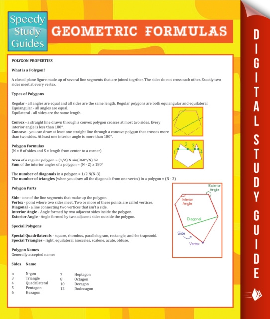E-book Geometric Formulas (Speedy Study Guide) Speedy Publishing