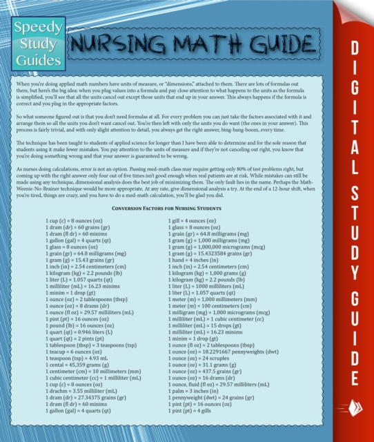 E-knjiga Nursing Math Guide (Speedy Study Guide) Speedy Publishing
