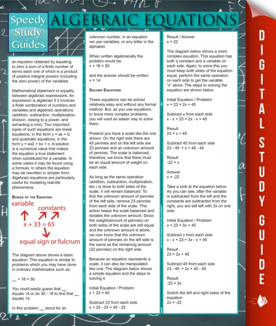 E-knjiga Algebraic Equations Speedy Publishing