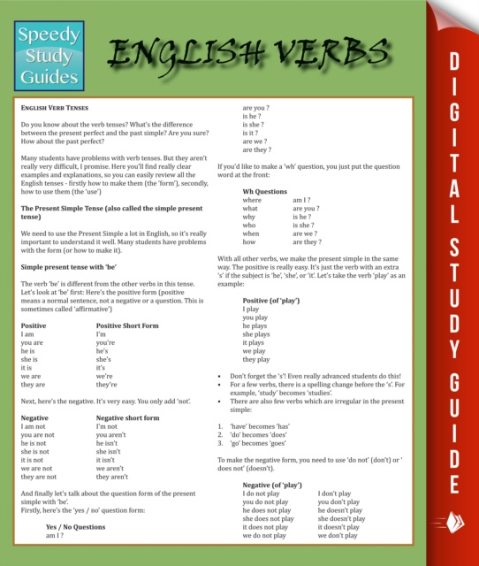 E-book English Verbs Speedy Publishing