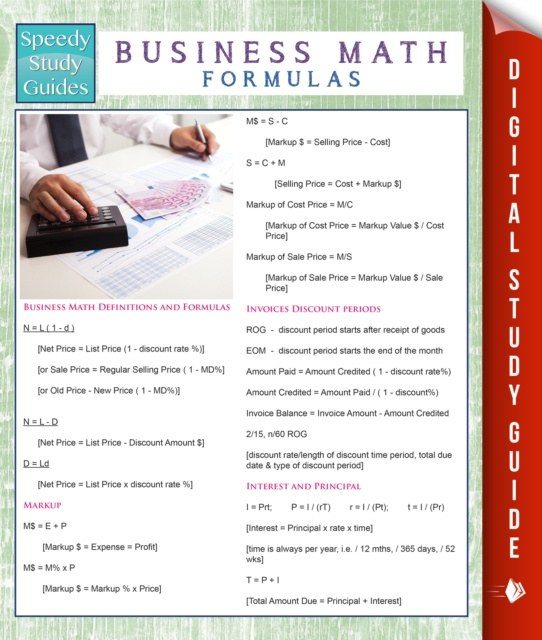 E-knjiga Business Math Formulas (Speedy Study Guides) Speedy Publishing