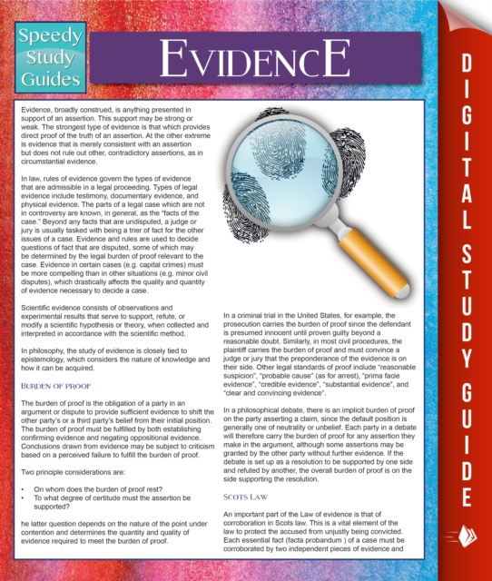 E-book Evidence (Speedy Study Guides) Speedy Publishing