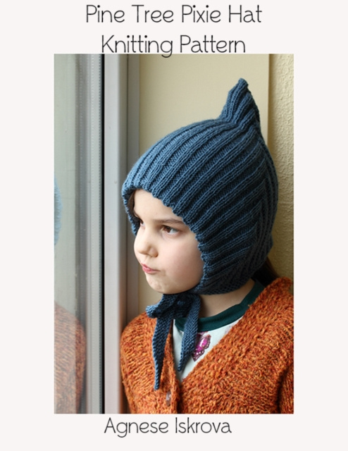 E-knjiga Pine Tree Pixie Hat Knitting Pattern Iskrova Agnese Iskrova