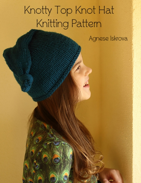 E-book Knotty Top Knot Hat Knitting Pattern Iskrova Agnese Iskrova