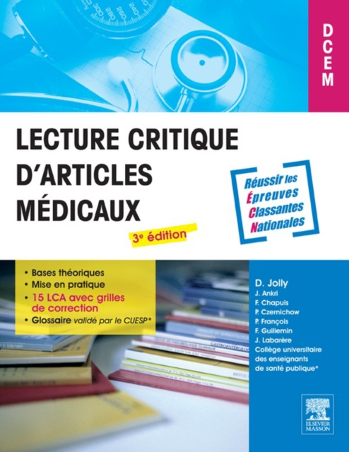 E-kniha Lecture critique d'articles medicaux Damien Jolly